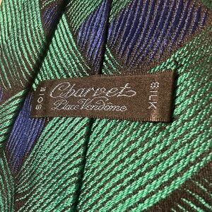 Charvet Silk Blazer in Green and Blue